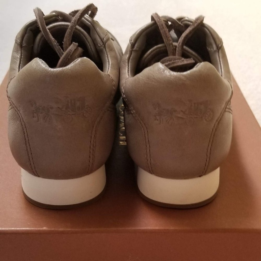 Coach Raeann Soft Vintage Leather Sneakers - Sz 5 - Picture 3 of 9